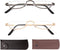 Half Reading Glasses?Metal Frame Readers for Women Men with Pouch (2 Pairs 2.0)...