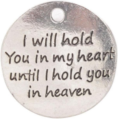 ChangJin 20PCS I will hold you in my heart untill I hold you in heaven Charms Pendants (Antiqued Silver)...