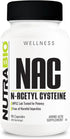 NutraBio N-Acetyl Cysteine Supplement (NAC) - 90 Capsules, 600mg Each - Powerful Anti-Oxidant - Immune Support - Boost Glutathione...