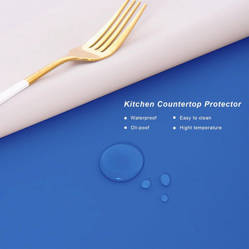 Silicone Placemats, Food-Grade Non-Slip Waterproof, Dining, Stain Resistant, Countertop Protector, Kitchen Counter Mat, Heat Resistant, Baking mat...