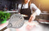 Perforated Pizza Peel Round 8 Inch Samll Aluminum Pizza Turning Peel Paddle with Metal Handle for Pizza Making Oven Accessories...