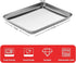 Baking Sheet, Zacfton Stainless Steel Cookie Sheet Baking Pan Tray for Toaster Oven Size 9 x 7 x 1 Inch, Non Toxic & Healthy, Mirror Finish & Easy...