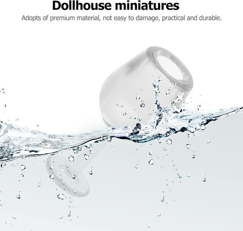 Toddmomy Mini Wine Glasses 10Pcs Miniature Dollhouse Wine Glasses 1: 12 Kids Dollhouse Kitchen Toys Dollhouse Accessories...