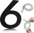 6 Inch House Numbers, Stainless Steel House Number for Outside Stick On, Modern House Numbers for Door Garden, Self-adhesive House Number(6)...