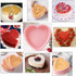 6 Inch Silicone Heart Shaped Rainbow Cake Baking Pans, Heart Cake Layer Pan Set, Non-Stick Silicone Cake Bakeware Mold,4tray Baking Flexible Molds...