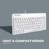 Perixx PERIBOARD-409WU US, Wired USB Mini Keyboard - White - US English...