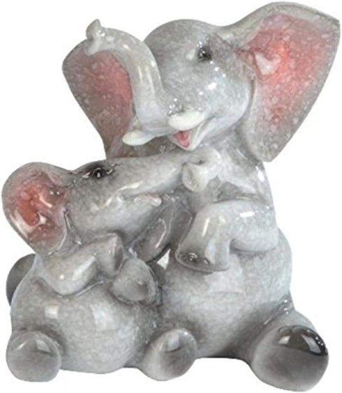 StealStreet Grey Elephant & Baby Elephant Figurine, 4"...