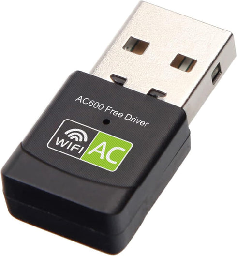 Free Driver USB Wifi Adapter for PC, AC600M USB Wifi Dongle 802.11ac Wireless Network Adapter with Dual Band 2.4GHz/5Ghz for Desktop Laptop suppor...