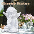 Hapivida Cherub Statue, 2.2×2.4in Resin Cherubs White Angel Statue Figurine Garden Sleeping Cherub Statue Sculpture for Indoor Outdoor Home Decora...