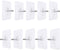 LAJAR 10Pcs Adhesive Wall Mount Screw Hooks, No-Trace Sticker Screw Hanging Nails for Bathroom Kitchen Shower Room (12mm)...
