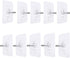LAJAR 10Pcs Adhesive Wall Mount Screw Hooks, No-Trace Sticker Screw Hanging Nails for Bathroom Kitchen Shower Room (12mm)...