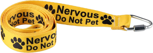 Funny Dog Leash Nervous Do Not Pet Dog Leash Walking Training Dog Leashes Dog Owner Pet Lover Gift (Nervous Do Not Pet-YE)...