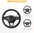Moly Magnolia Car Steering Wheel Cover, Universal 15 inch Anti-Slip Steering Wheel Cover Trim, Breathable Microfiber Leather Auto Soft Handle Prot...