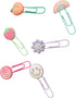 Cute Paper Clips,Paperclips for Office School and Personal Use Purple Sunflowers, Hot Pink Lollipop, Rainbow, Smiling Purple, Strawberry & Peachy ...