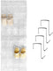 1 Pack 24 Clear Crystal Pockets Large Hanging Shoe Organizer Over The Door Shoe Rack for Closet Door Storage Shoe Holder Hanger, 4 Hooks, ALL Whit...