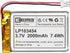 EEMB Lithium Polymer Battery 3.7V 2000mAh 103454 Lipo Rechargeable Battery Pack with Wire JST Connector for Speaker and Wireless Device- Confirm D...