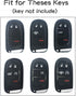 Silicone 5 Buttons Smart Key Fob Remote Cover Case Keyless Entry Protector Bag for Jeep Grand Cherokee Dodge Challenger Charger Dart Durango Journ...