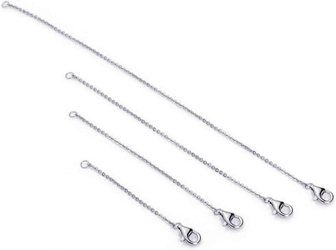 Sterling Silver & Gold Chain Extenders - Set of 2", 3", 4", and 6" for Necklaces & Bracelets...