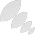 Orange Peel Leaf Quilting Template Set | Essential Quilting Supplies for Leaf-Shaped Designs | Includes Sizes 4", 3", 2", 1" | 1/8 Clear Acrylic |...