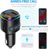 Upgraded Criacr V5.0 Bluetooth FM Transmitter for Car, QC3.0 Charge & 7 RGB Color LED Backlit Wireless FM Radio Car Adapter, Support Siri Google A...