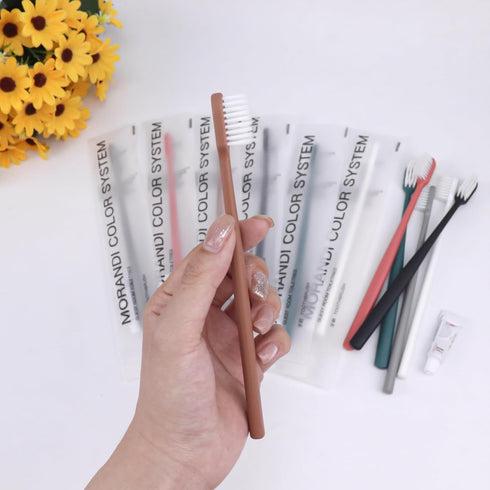 Disposable Toothbrush, Toothbrush Bulk, Toothbrush in Bulk, Individually Packaged, 6 Colors, Delicate and Practical, Toothbrush Disposables Suitab...