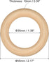 uxcell 50Pcs 55mm(2.2-inch) Natural Wood Rings, 10mm Thick Smooth Unfinished Wooden Circles for DIY Crafting, Knitting, Macrame, Pendant...