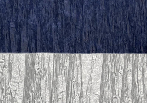 Navy Blue and Silver Metallic Crepe Paper Streamers, 4 Rolls Total...