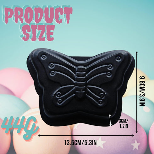 Crethinkaty Easter Butterfly Mini Cake Pan Pie Mold, 5.3 Inch Cake Tin with Non Stick Coating Baking Molds Bakeware Tray for Cake Chocolate Fondan...