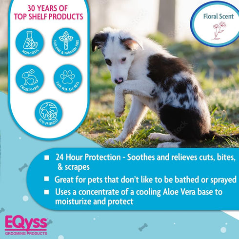 EQyss Micro-Tek Leave-On Pet Gel - Soothe Dry Irritated Skin on Contact, Stops Itching, Scratching, Biting, Licking Hot Spots - for Cats & Dogs (4...