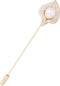 Women Crystal Rhinestone Calla Lily Floral Boutonniere Lapel Stick Pin Brooch Cardigan Scarf Tie Pin Pearl Flower Breastpin Wedding Party Jewelry...