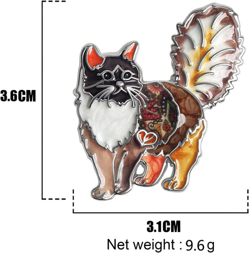 NEWEI Cat Brooch Pins for Women Girls Jacket Bag Charms Cat Pins Jewelry Gifts...