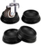 4PCS Furniture Wheel Caster Cups Rubber Non-Slip Foot Mats, Strong Grip Round Floor Protectors for Crib Wheels, Furniture Table Legs (Black)...