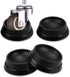4PCS Furniture Wheel Caster Cups Rubber Non-Slip Foot Mats, Strong Grip Round Floor Protectors for Crib Wheels, Furniture Table Legs (Black)...