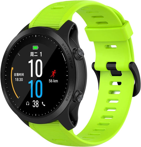 3-Pack Silicone Bands for Garmin Forerunner 945 Smartwatch Replacement Strap (Black, White, Green)...