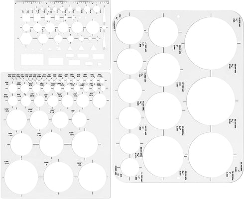 Tamaki Circle Template Circle Round Stencil Templates for Drafting for Office and School Building Formwork Drawings Templates, Large and Small Siz...