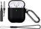 LOPIE Carbon Fiber Texture Case for AirPods 2nd Generation with Cleaner Kit - Vegan Leather Case Cover for AirPods 2nd / 1st Gen (2019/2016), Prot...