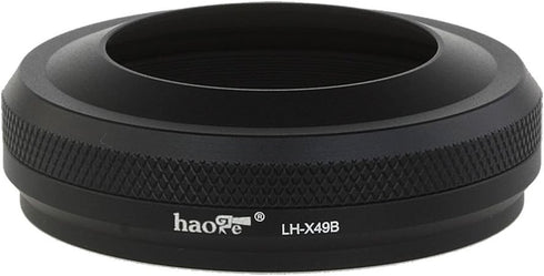 Haoge LH-X49B 2in1 All Metal Ultra-thin Lens Hood with Adapter Ring Set for Fuji Fujifilm FinePix X70 X100 X100S X100T X100F Camera Black Replaces...