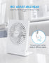 Zuvas Desk Fan Battery Operated Fan Rechargeable 180°Tilt Folding Personal Fan Ultra Quiet Small Portable 3 Speed Adjustable Strong Wind Fan For O...