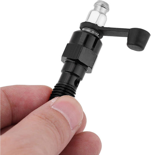 Qiilu Banjo Bolt Bleed Screw, M10x1.0mm Motorcycle Brake Master Cylinder Caliper Bleed Screw Nipple Banjo Bolt + Dust Cap Universal For Kawasaki/S...