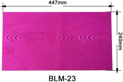 AK ART KITCHENWARE Woodgrain Fondant Impression Mat Silicone Cake Lace Mold Cake Texture Mat Pink BLM-23...