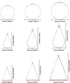 YaeYur 90Pcs White K Beading Hoop Earrings Beading Hoop Set Geometric Beading Earrings Teardrop Round Triangle Beading Hoops for Earring Making DI...