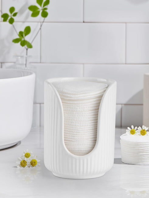 Bathroom Cup Dispenser, 3oz-4oz Ceramic Paper Cup Holder, Small Countertop Mouthwash Dixie Cups Accessories, for Vanity Countertops, Bathroom, Kit...