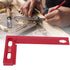 T-200 Woodworking Ruler L Square Ruler Aluminum Alloy Hole Ruler Measuring Tool Wear-Resistant Rust-Proof Portable Crossed-Out Tool Carpenter Scri...