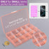 Opret 15 Girds Bead Organizer(4 Pack), Earring Organizer Box, SMALL Plastic Containers with Adjustable Dividers for Crafts Jewelry Screws Fishing ...