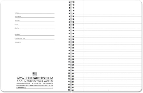 BookFactory Cute Notebook/College Ruled Notebook/Blank Ruled Journal for Students - Cute Hearts Cover, 100 Pages, Wire-O, 8.5" x 11" (JOU-100-7CW-...