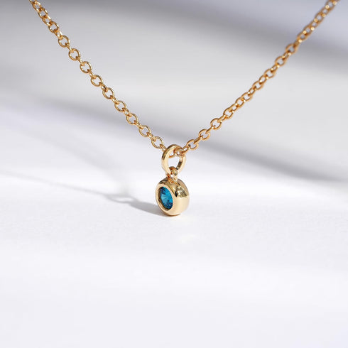 Amazon Essentials Yellow Gold Plated Brass Birthstone Solitaire Pendant Necklace, 16'' + 2'' Extender...