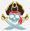 FINGERINSPIRE Pirate Skull Stencil 11.8x11.8 inch Skull Drawing Painting Stencils Plastic Pirate Cross Knife Pattern Stencil Reusable Stencils for...