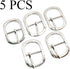 Halter Buckle 5PCS 1" Silver Oval Center Bar Belt Buckles Single Prong Strap Buckles Tri-Glide Slide Buckles...
