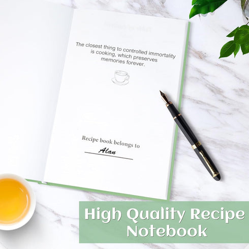 Perfect Blank Recipe book - Recipe Book to Write In Your Own Recipes,Organize Your Recipes- Waterproof Cover and 186 Blank Pages Recipe Notebook (...