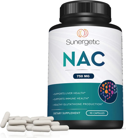 Premium NAC Supplement N-acetyl Cysteine – 750mg Per Capsule – Supports Liver, Detox Immune, Cellular & Respiratory Health – 90 N acetyl Cysteine ...